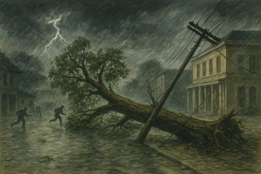 A MAJOR STORM SWEPT THROUGH BANDUNG, 1922